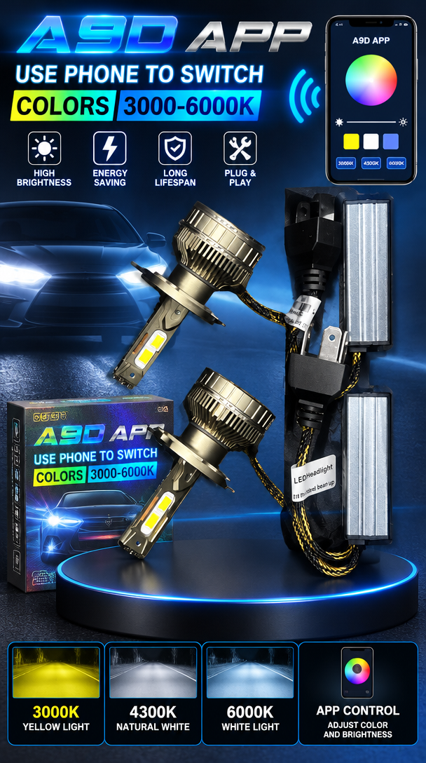 Led headlight H7 H4 اضاءة عصرية